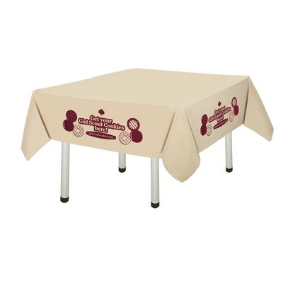 Cookie Table Cloth - Khaki and Pink - 60&quot;x60&quot;