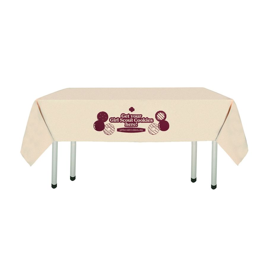 Cookie Table Cloth - Khaki and Pink - 72&quot;x108&quot;