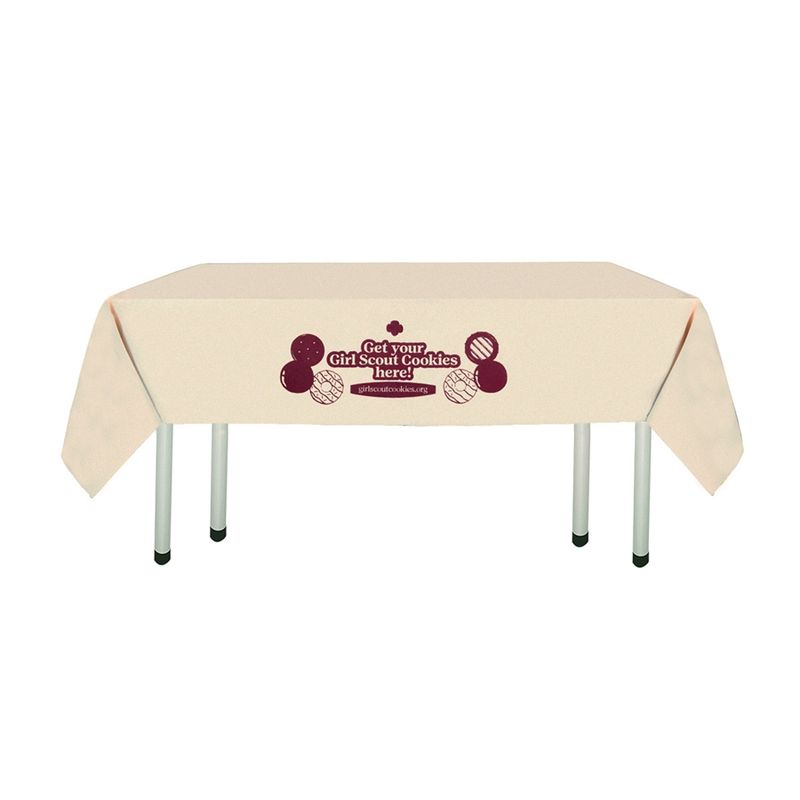Cookie Table Cloth - Khaki and Pink - 72&quot;x108&quot;