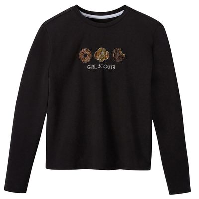 Rhinestone Cookie Long Sleeve Shirt