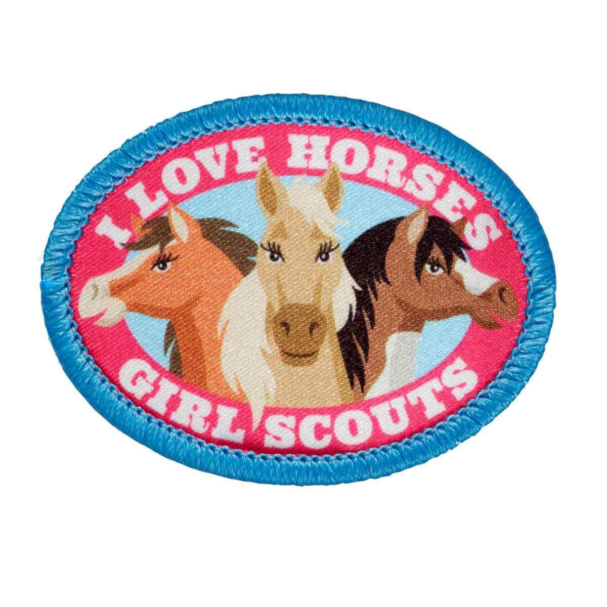 I Love Horses Sew-On Patch