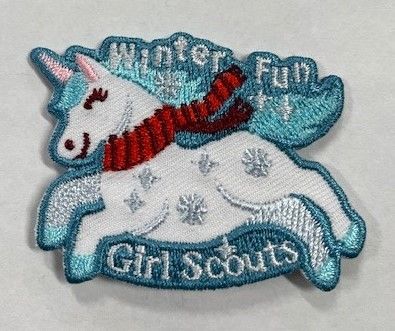 Unicorn Winter Fun Iron-On Patch