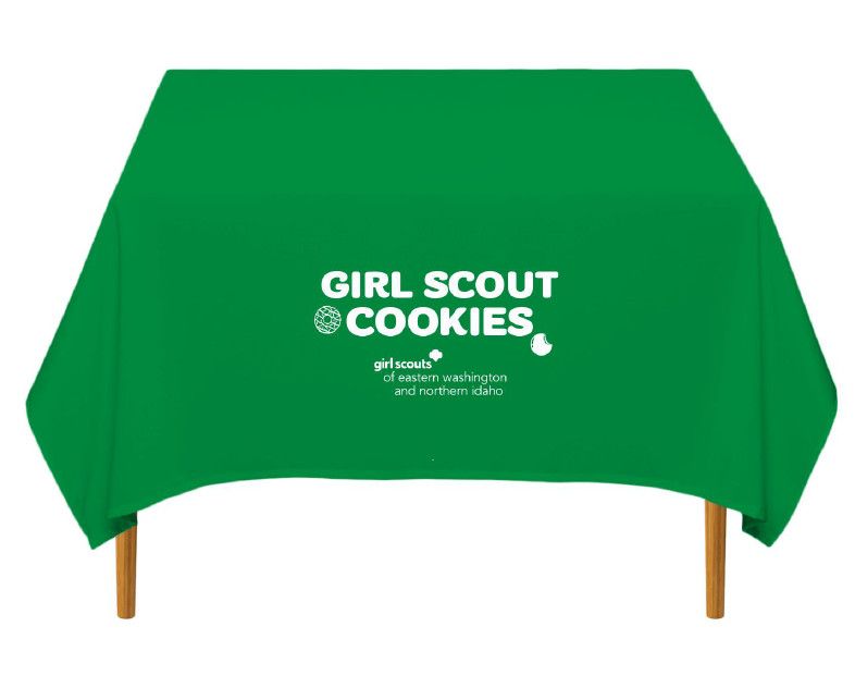 Cookie Table Cloth - Green - 60&quot; x 60&quot;