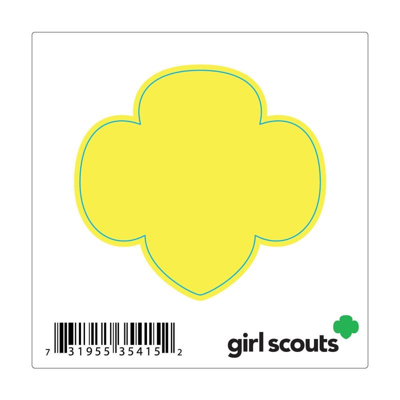 Trefoil Decal Sticker - Yellow