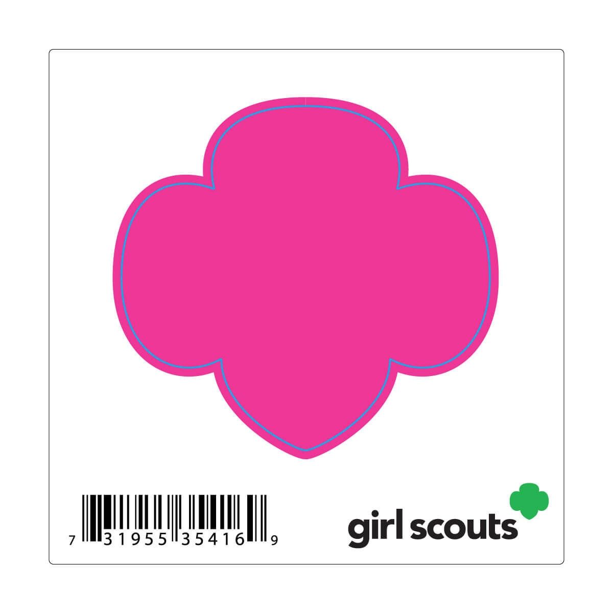 Trefoil Decal Sticker - Pink