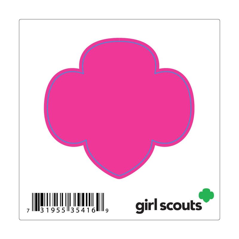 Trefoil Decal Sticker - Pink