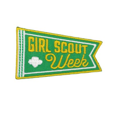 Girl Scout Week Fun Patch - Green Pennant