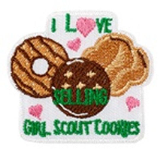 I Love Selling Cookies Fun Patch (white)