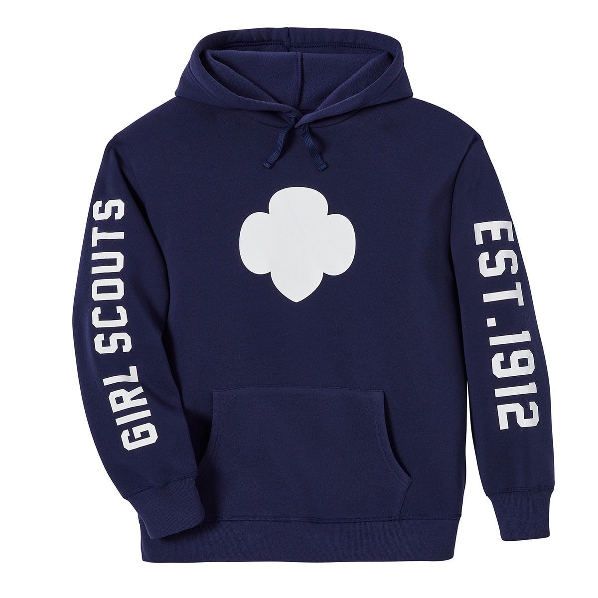 Blue Girl Scout Hoodie - Trefoil Est 1912