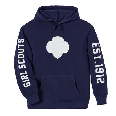 Blue Girl Scout Hoodie - Trefoil Est 1912