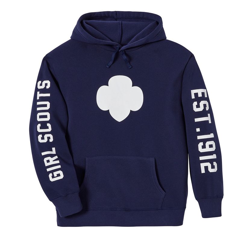 Blue Girl Scout Hoodie - Trefoil Est 1912