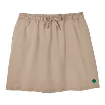 Cadette, Senior, Ambassador Khaki Stretch Skort