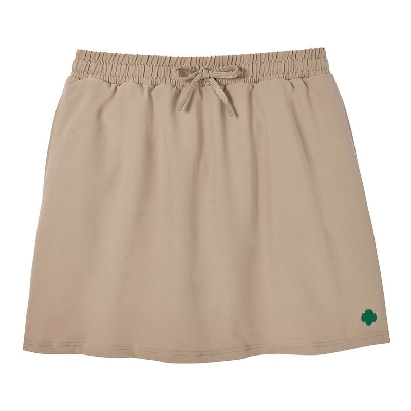 Cadette, Senior, Ambassador Khaki Stretch Skort