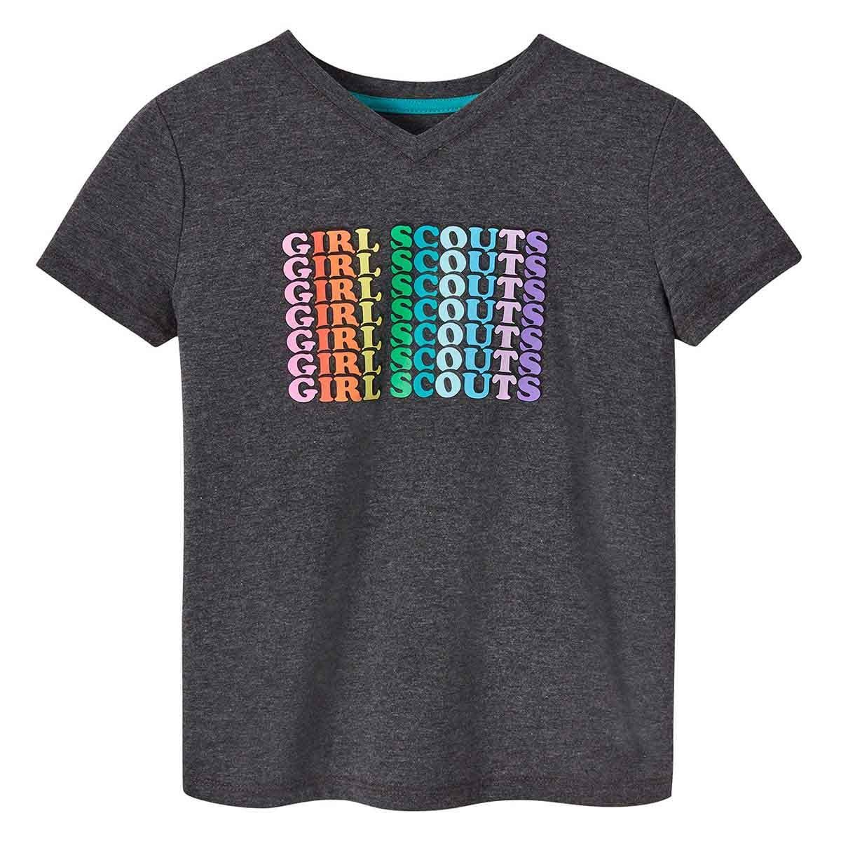 Girl Scouts Rainbow Print V-Neck