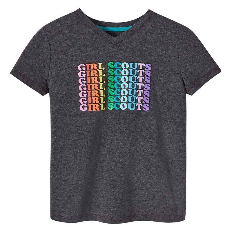 Girl Scouts Rainbow Print V-Neck