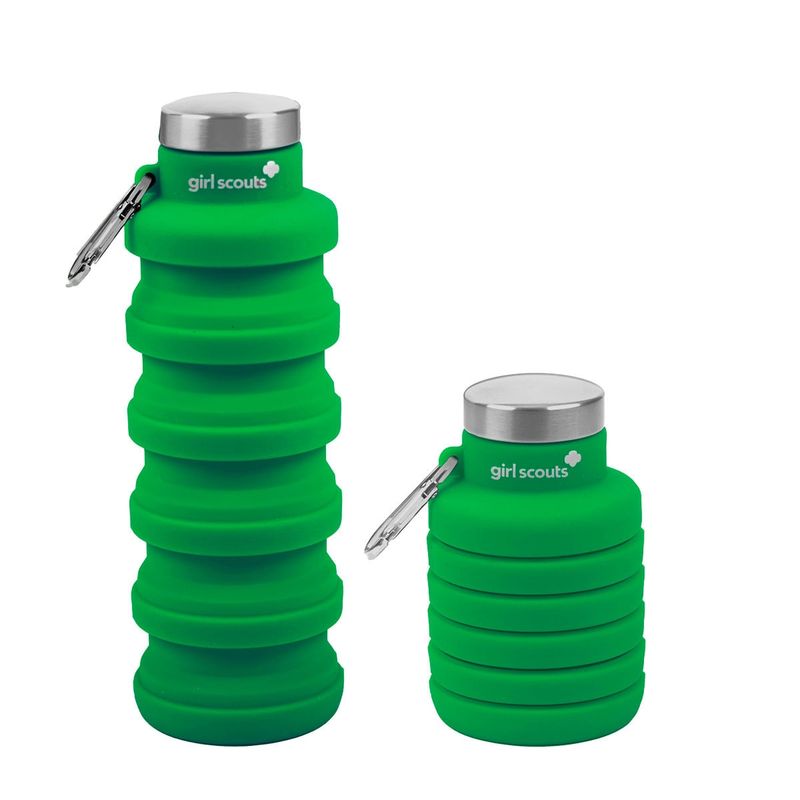 Trefoil Green Collapsible Water Bottle