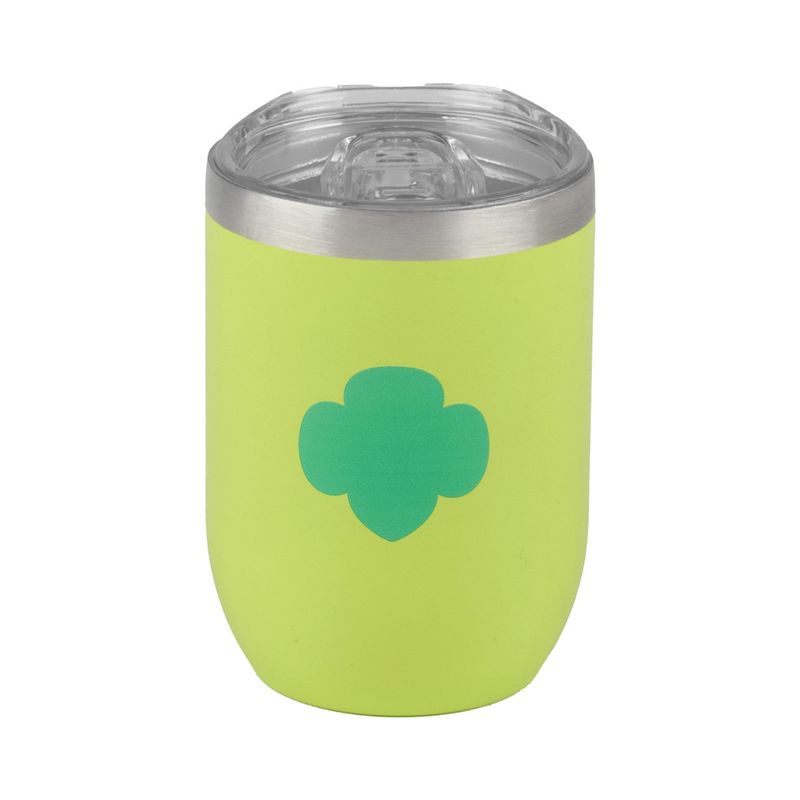 Lime Green Trefoil Tumbler - 12 oz