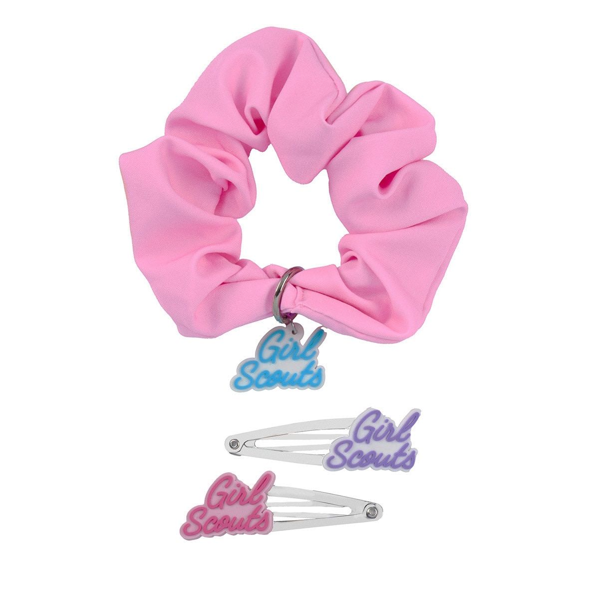 Girl Scout Charm Scrunchie and Barrette Set