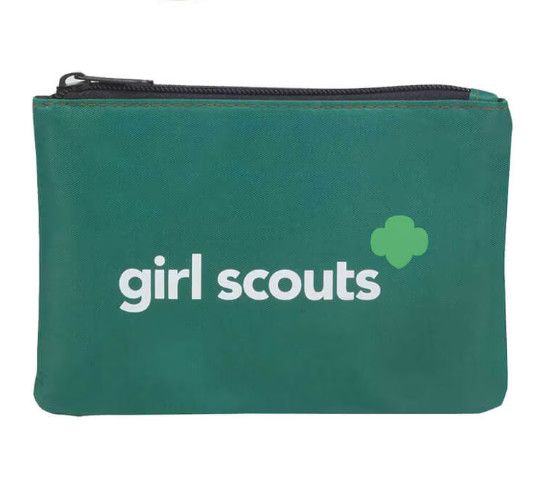 Girl Scouts Green Zipper Pouch