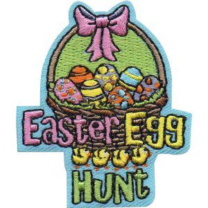 Easter Egg Hunt Fun Patch (basket on blue)