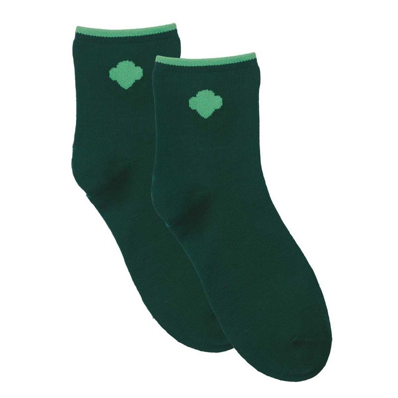 Green Trefoil Ankle Socks