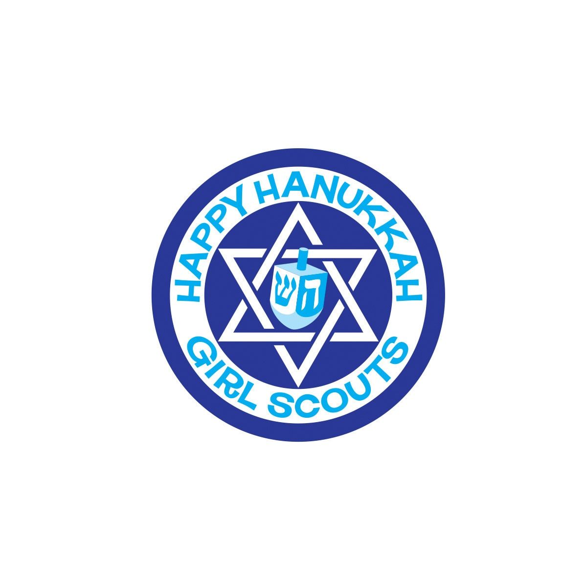 Happy Hanukkah Fun Patch (Round)
