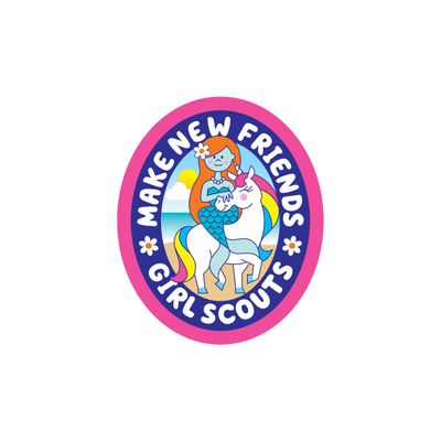 Make New Friends Fun Patch - Mermaid and Unicorn