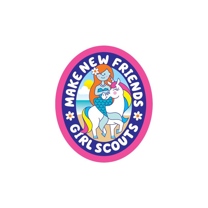Make New Friends Fun Patch - Mermaid and Unicorn