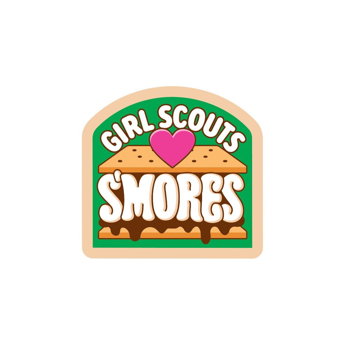 Girl Scouts Heart S'Mores Fun Patch