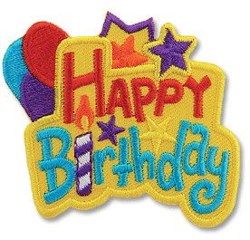 Happy Birthday Fun Patch  (Yellow)