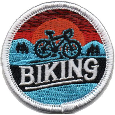 Biking Fun Patch (White Border)