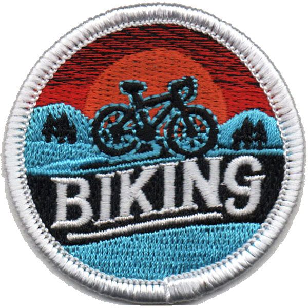 Biking Fun Patch (White Border)