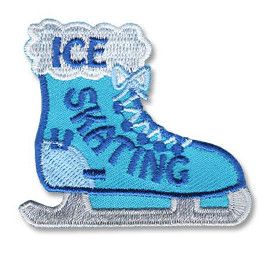 Ice Skating Fun Patch - Blue Skate