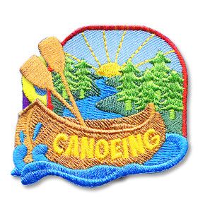 Canoeing Fun Patch (word on canoe)