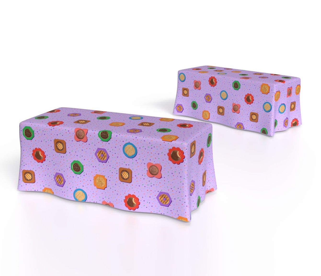 Cookie Table Cloth - Purple - 72" x 108"