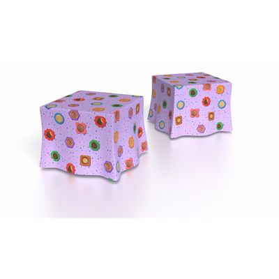 Cookie Table Cloth - Purple - 60" x 60"