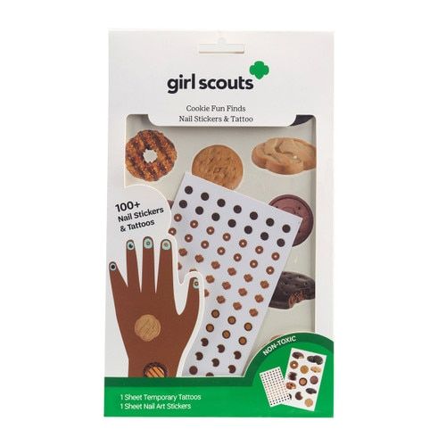 Cookie Nail Stickers and Temporary Tattoo Set