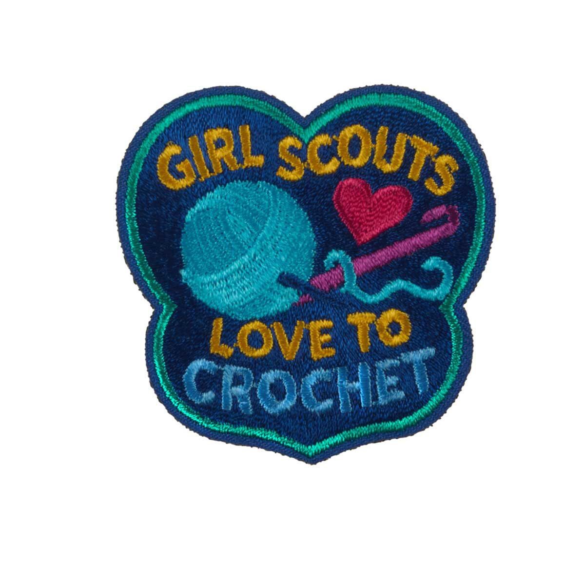 Love To Crochet Fun Patch - Blue