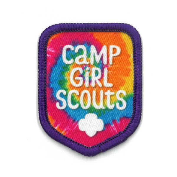 Camp Girl Scouts Fun Patch - Tie Dye