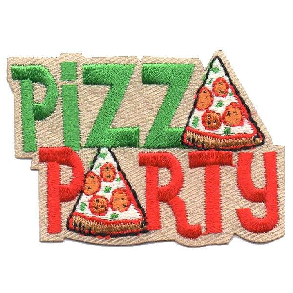 Pizza Party Fun Patch (text and slices)