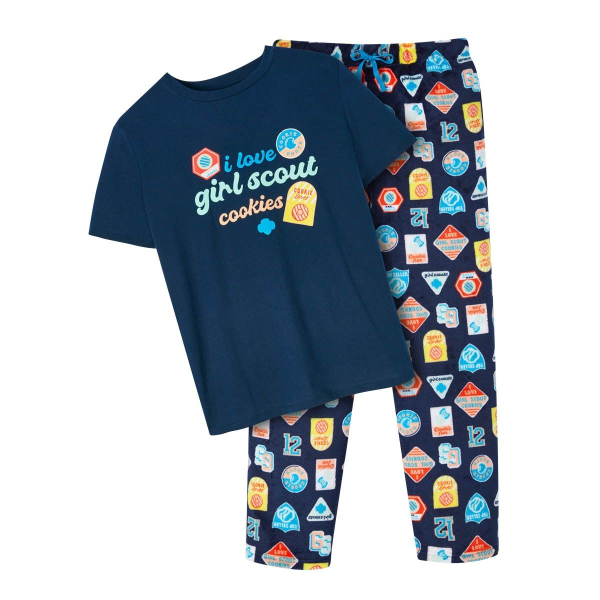 Fun Patch Pattern Cookie Lounge Pajama Set