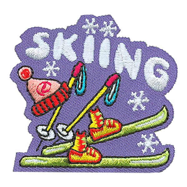 Skiing Fun Patch (Purple)