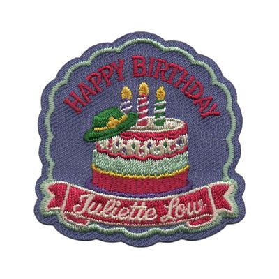 Happy Birthday Juliette Low Cake Fun Patch