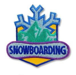 Snowboarding Fun Patch (Snowflake)