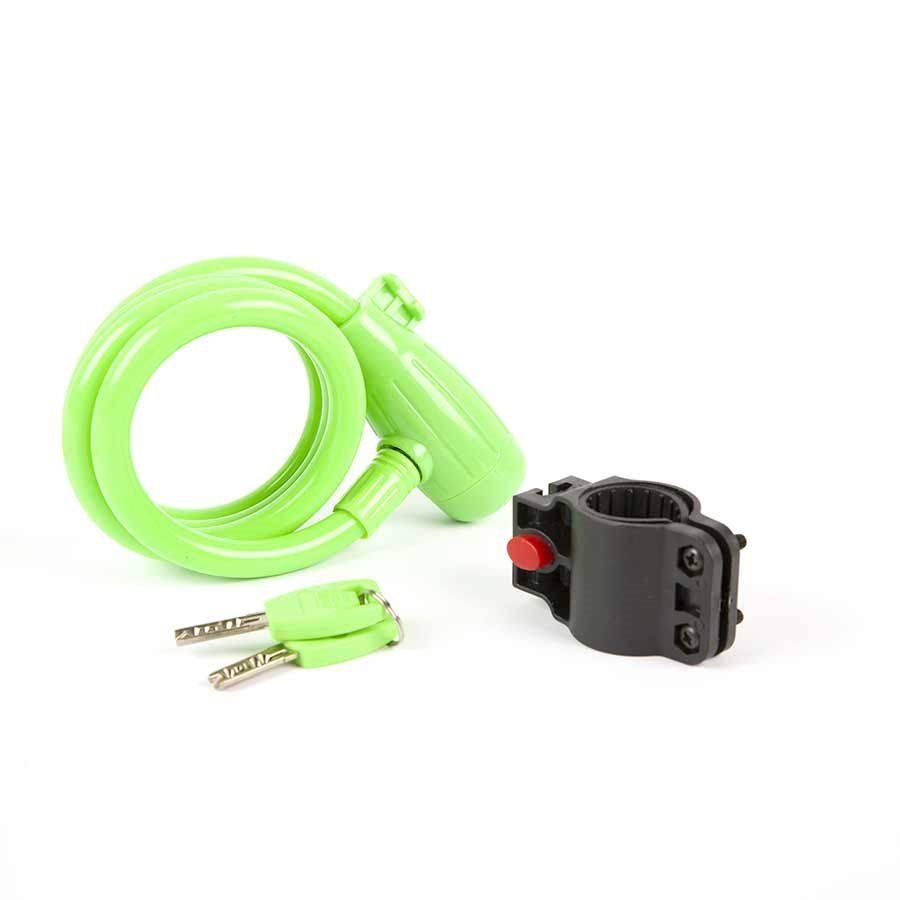 Evo E-Force 12.4 Cable Lock w. Key, Color: Green