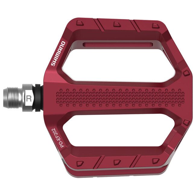 SHIMANO PEDAL, PD-EF202, FLAT, W/O REFLECTOR, Color: Red