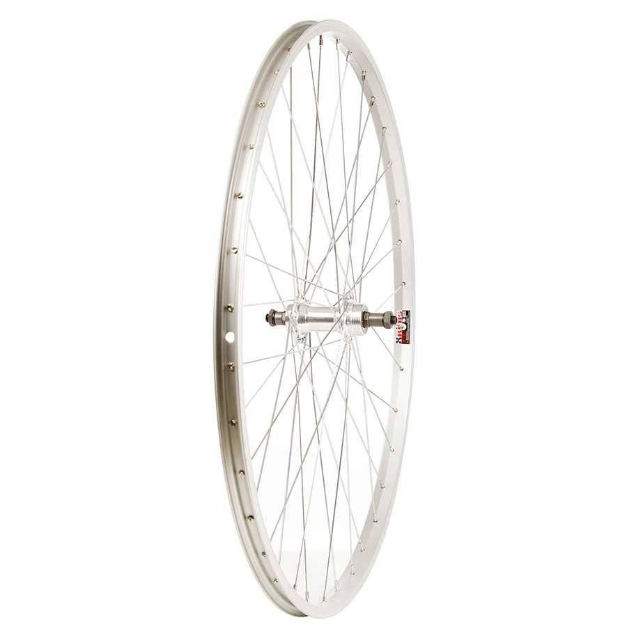 Wheel Shop, Rear 700C Wheel Alex X101 Silver / FM-31 Silver, 36 Steel spokes, QR axle, For freewheel