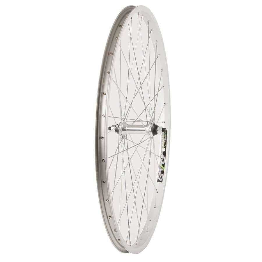 Wheel Shop, Front 26&#39;&#39; Wheel, Evo E-Tour 20 Silver / FM-21, 36 Steel Silver Spokes, Bolt-on