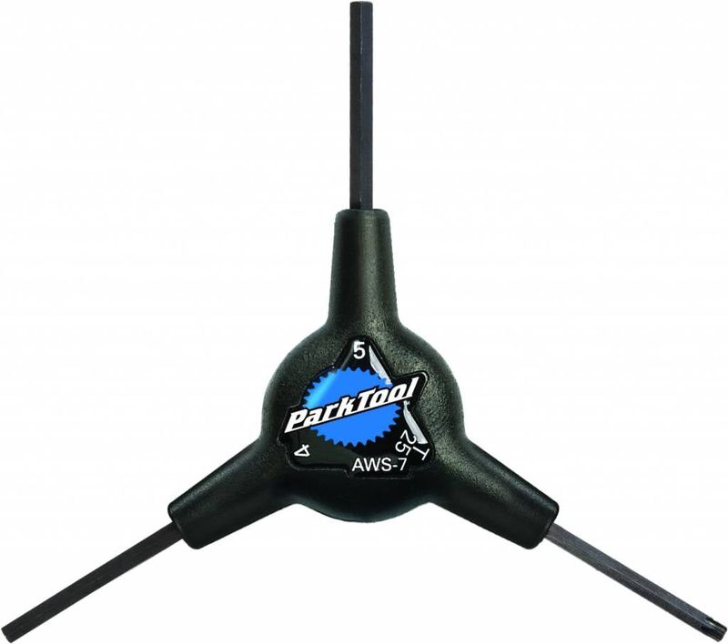 Park Tool, AWS-7, 3-way hex/Torx wrench, 4mm, 5mm and T25