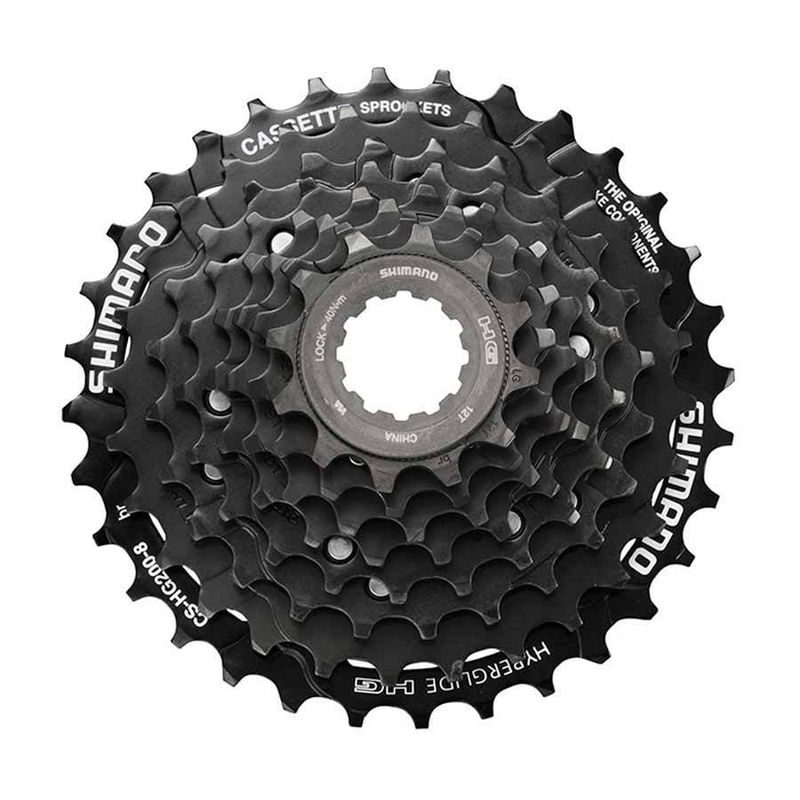 Shimano, CS-HG200-8, 8sp. cassette, 12-14-16-18-21-24-28-32T